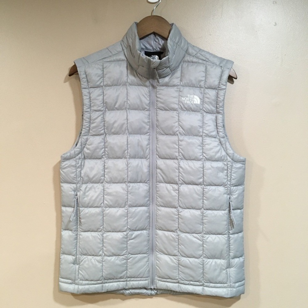 The North Face ThermoBall Puffer Vest Mens S Gray Eco Insulated Performance Hike